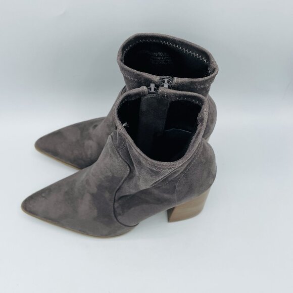 Steve Madden Shoes Womens Size 6 M Gray Touchdown High Heels Booties Zip Y2K - Picture 6 of 11